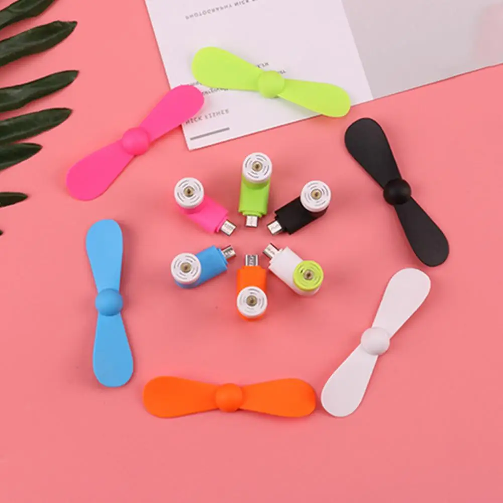 Creative Mini Portable Micro Fan Mobile Phone Mini Fan Charging Treasure Cooling Fan USB Gadget Fans Tester For Type-C N3A4