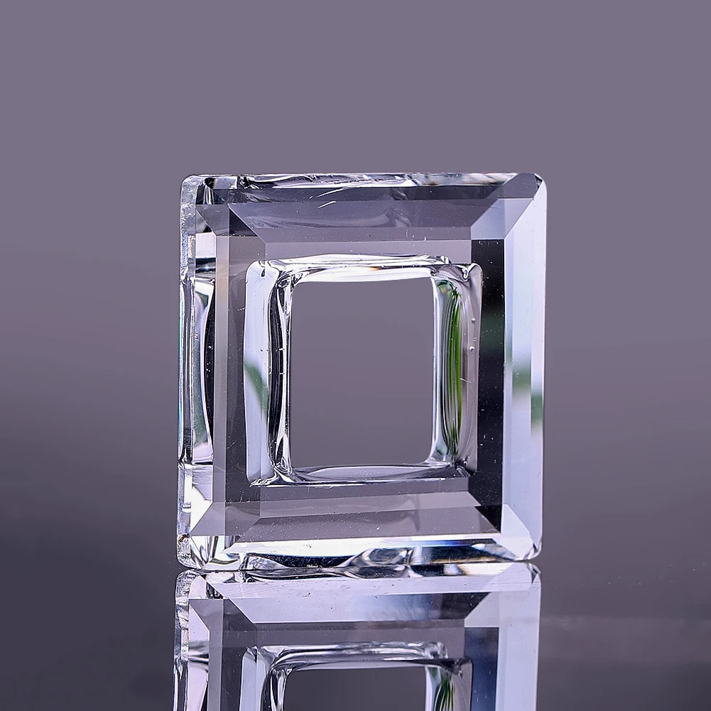 3cm Crystal Glass Square Faceted Beads DIY Chandelier Pendant Prism Sun Catcher Hanging Ornament Light Fixture Parts Home Decor - view 3