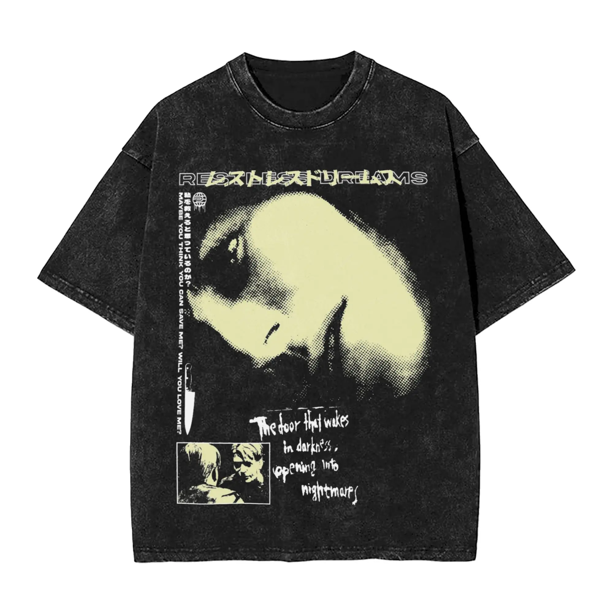 

Silent Hill 2 Horror Game Washed T Shirts Streetwear Hip Hop Vintage T-Shirt Tees Men Women Short Sleeve Street Graphic Printed