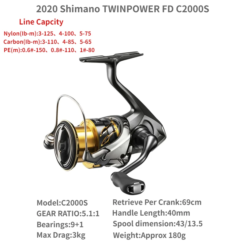 Original 2020 Shimano Twin Power Twinpower FD C2000S 2500 2500SHG