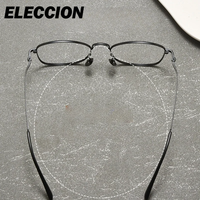 ELECCION  Prescription Glasses Titanium Alloy  Anti-Blue Light Glasses Customizable Women  Reading Glasses  Presbyopia Myopia