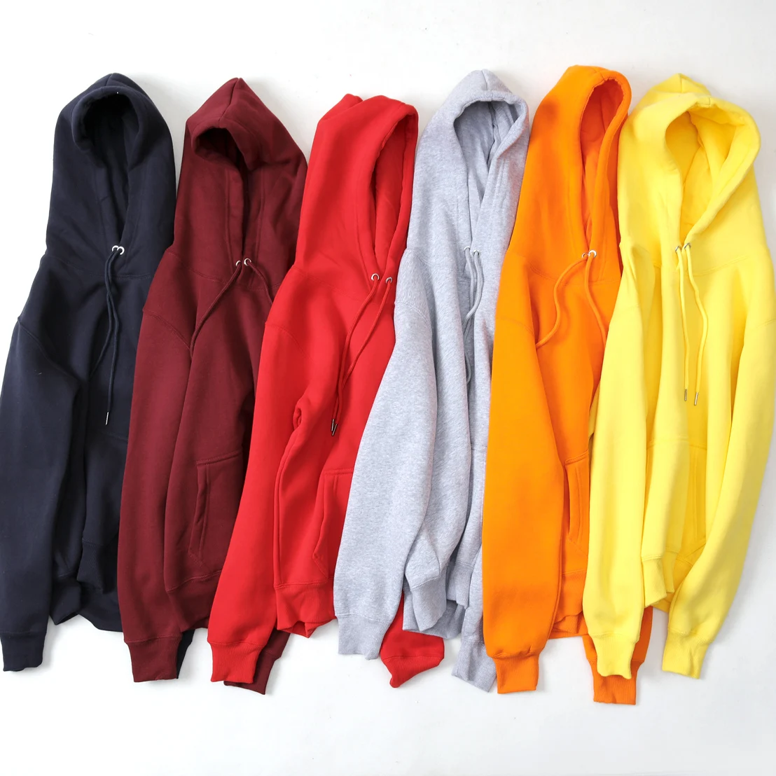 Spring Winter Hooded Blank Hoodies Men Thick 500g Fabric Essentials Solid Basic Sweatshirts Quality Jogger Texture Pullovers