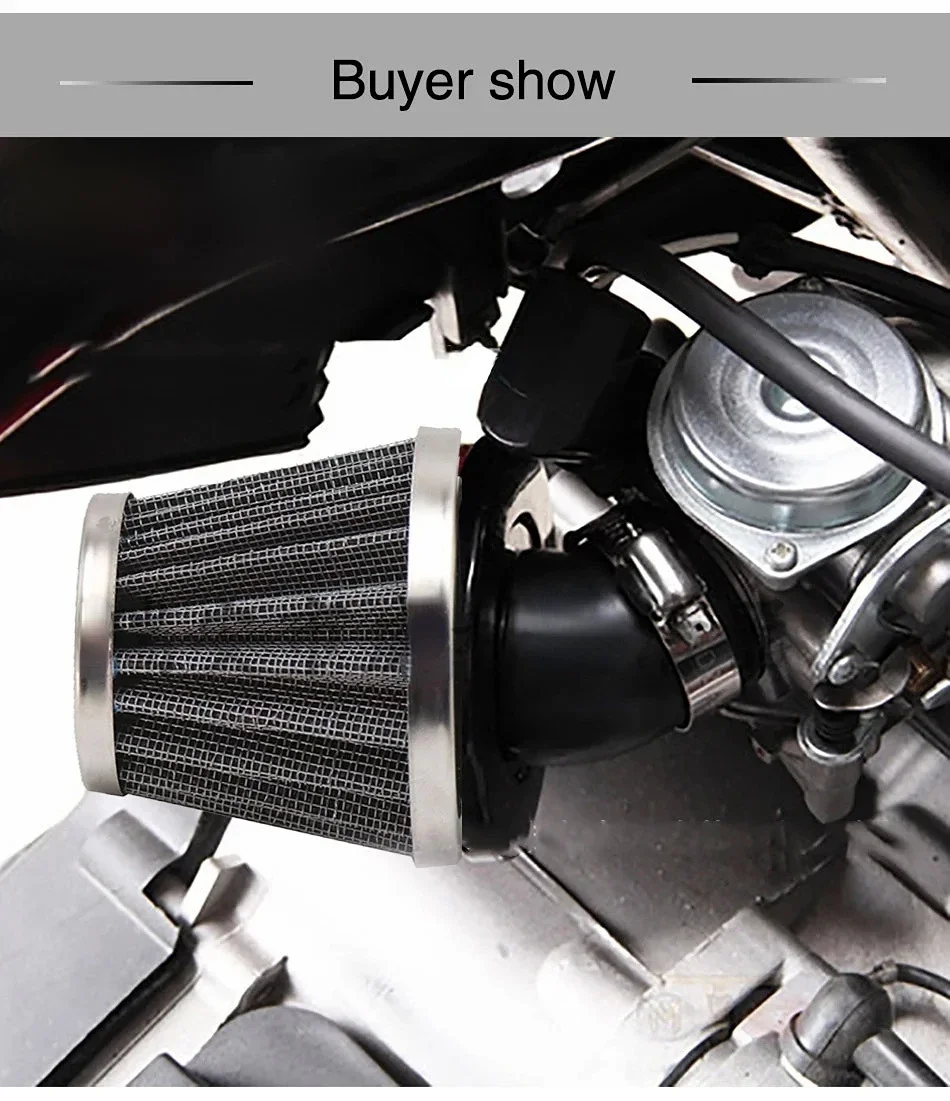 Universal Motorcycle Air Filter 28-48mm Cone Style With 45 Degree Bend Inlet Universal For Motorcycle ATV Pit Dirt Bike Scooter image 6