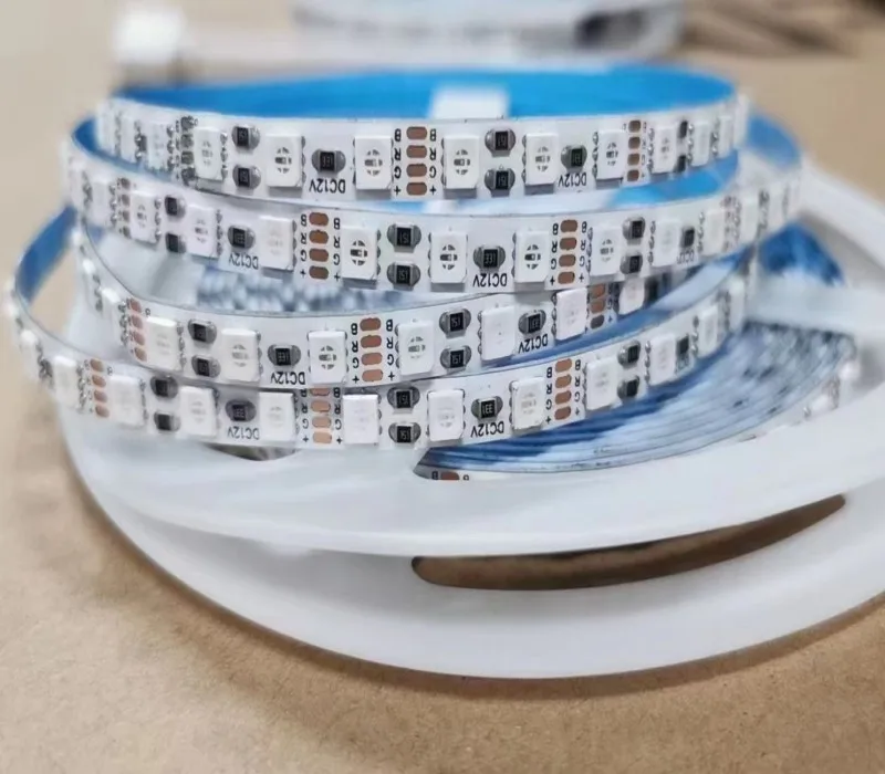 DC 5V 12V 24V 5M SMD 5050 RGB LED Strip Narrow side 6mm width PCB 60LEDs/M Flexible Light Tape Not waterproof LED Bar