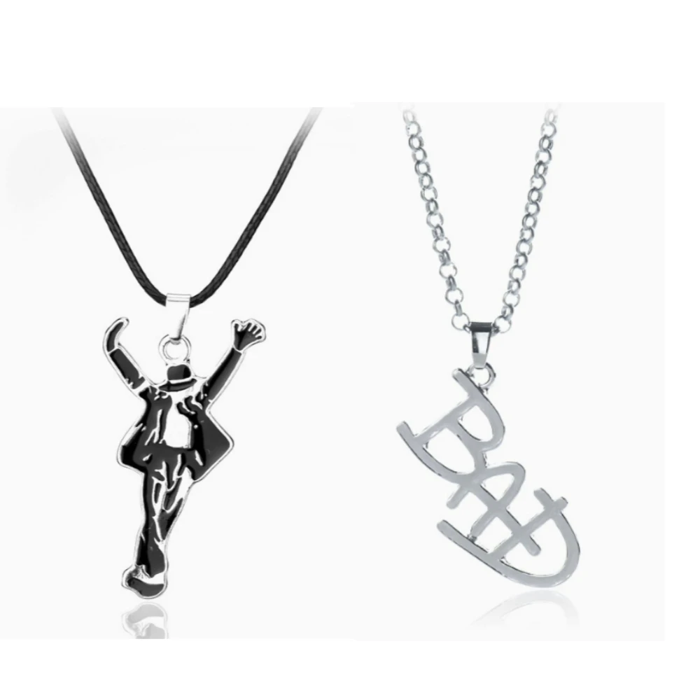 Artist Singer Dancer Classic Necklace Hip Hop Dance King Pendant Charm Rope Enamel Charm Punk Jewelry Fashion Pendant
