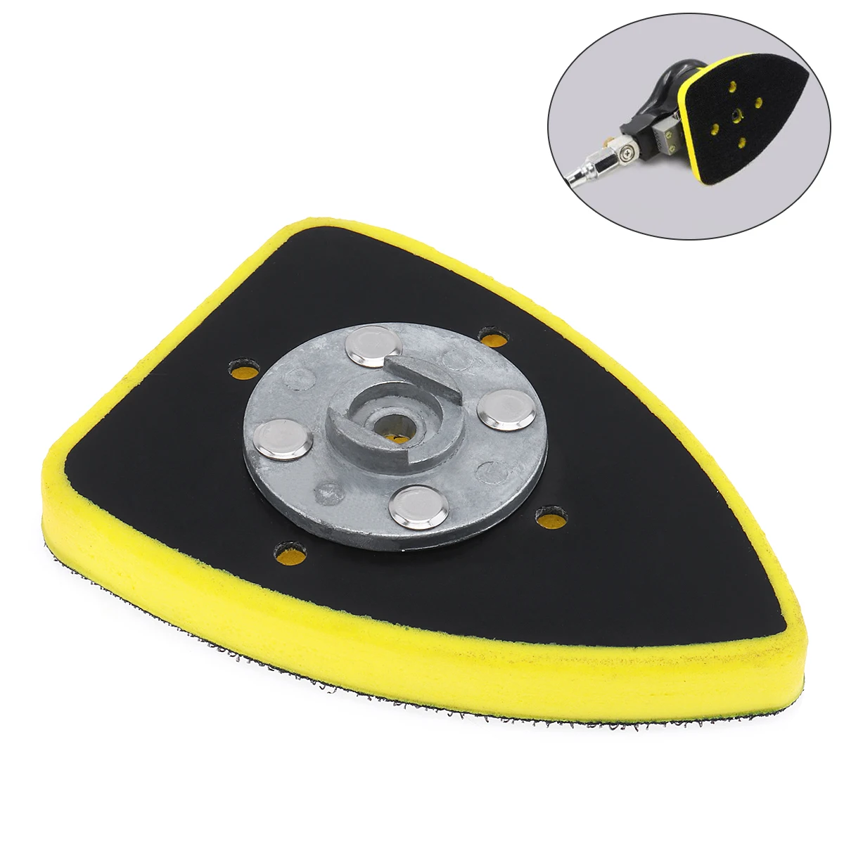 

4 Hole Strong Ddhesion Triangle Sander Polishing Pad Self-adhesive Sander Backing Pad for Pneumatic Sanders Air Polishers