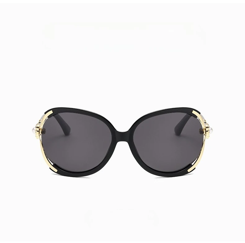 Personalisierte Sonnenbrille mit großem Rahmen, modische Damen-Sonnenbrille mit Perlendekoration, UV-beständige Brille – Detail 13