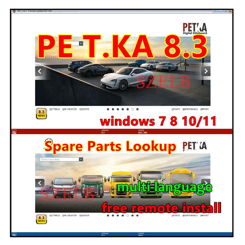 New PETK A 8.3 Spare Parts Lookup Software For Au-di Por-sche V-W Sko-da Se-at Group Vehicles Electronic Parts Catalog Etk.a 8.5