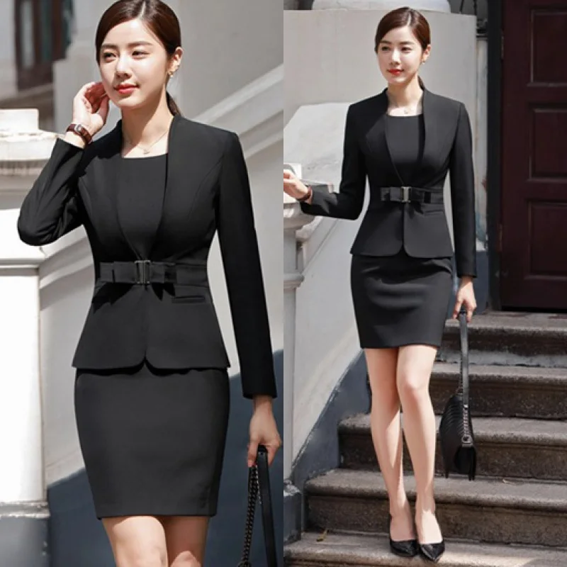 1806 High-End and Fashionable Suit Office Work Clothes Temperament Slim Fit Business Suit Ol Business Suit Workwear Suit