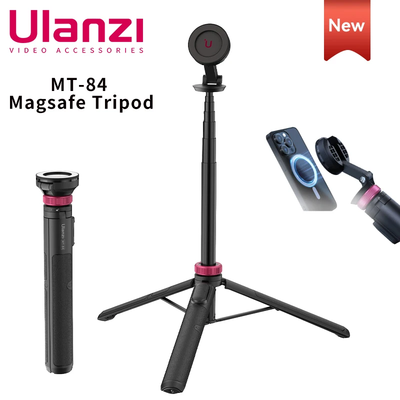 Ulanzi MT-84 Smartphone Tripod Quick Release Magnetic Support Magsafe Case Phone Come With Bluetooth Controler For iPhone 15  14