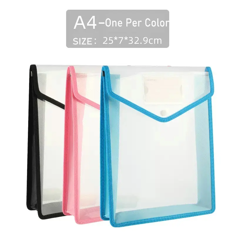 Imagem -06 - Organizador de Documentos Transparente a4 Bolsa de Arquivo a3 de Grande Capacidade Desenho de Armazenamento de Papel Limpar Envelopes Pcs