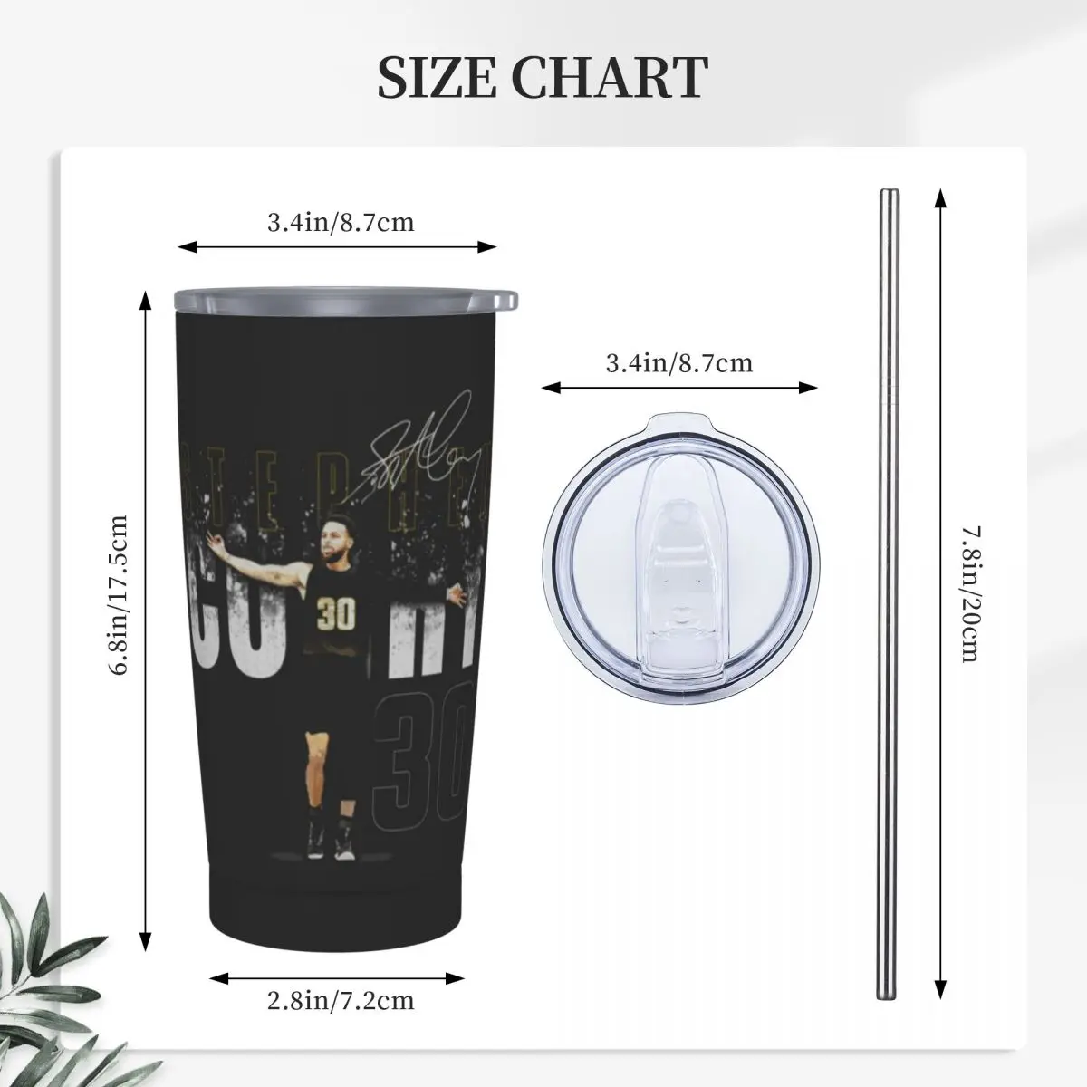 Steph Curry Golden State Dissolve Stainless Steel Tumbler Vacuum Insulated Mugs Thermal Cold Cups Straw With Lid 20oz