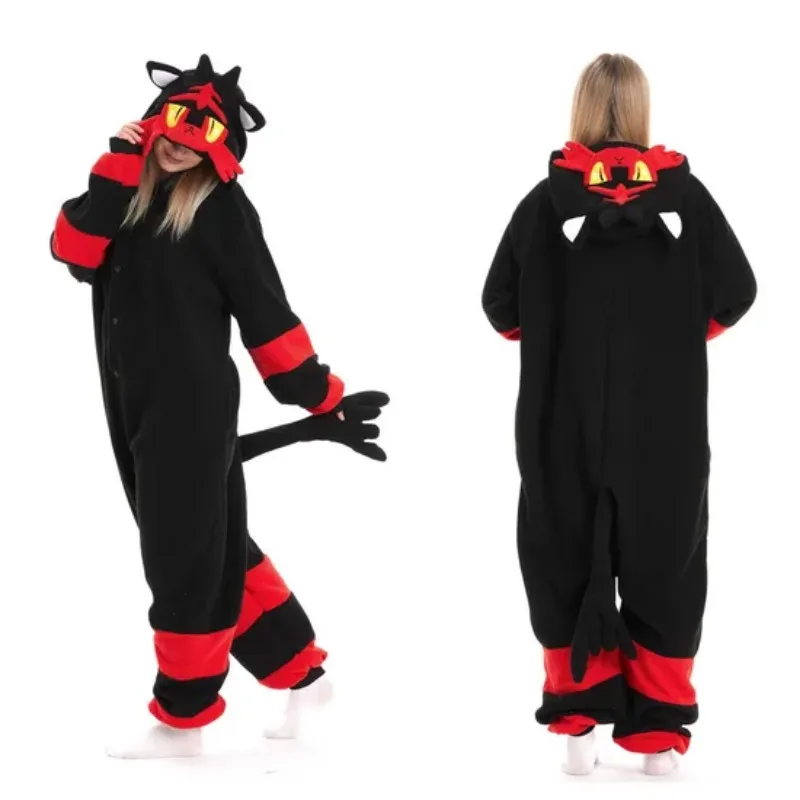 Anime Litten Onesies Kigurumi Pijamas Adult Cosplay Costume Unisex Pajamas Halleween Christmas Party Jumpsuit Gift Pyjamas