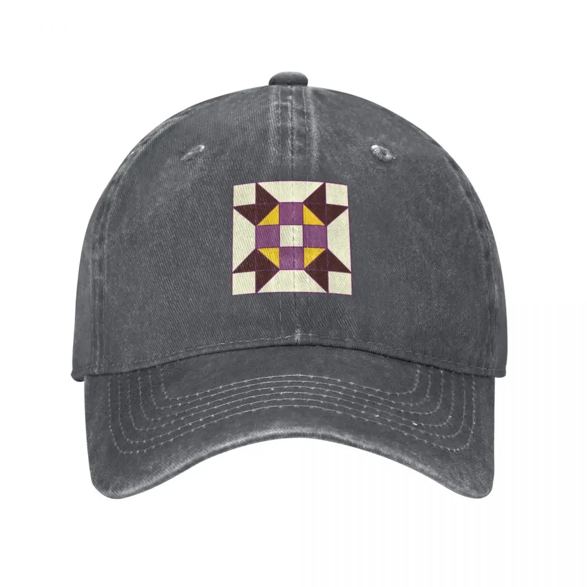 Midnight plum nonbinary quilt artwork Baseball Cap Icon cute Women's Golf Clothing Men's