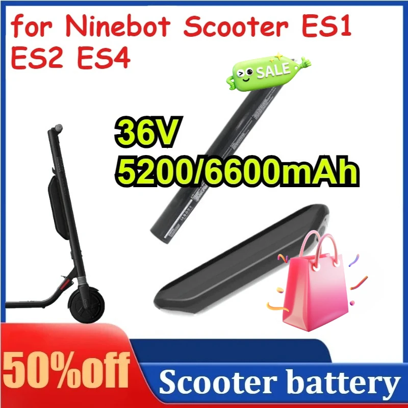 

36V 5200/6600mAh Battery for Ninebot Scooter ES1 ES2 ES4 - Internal Built-in & External Replacement Battery for Electric Scooter