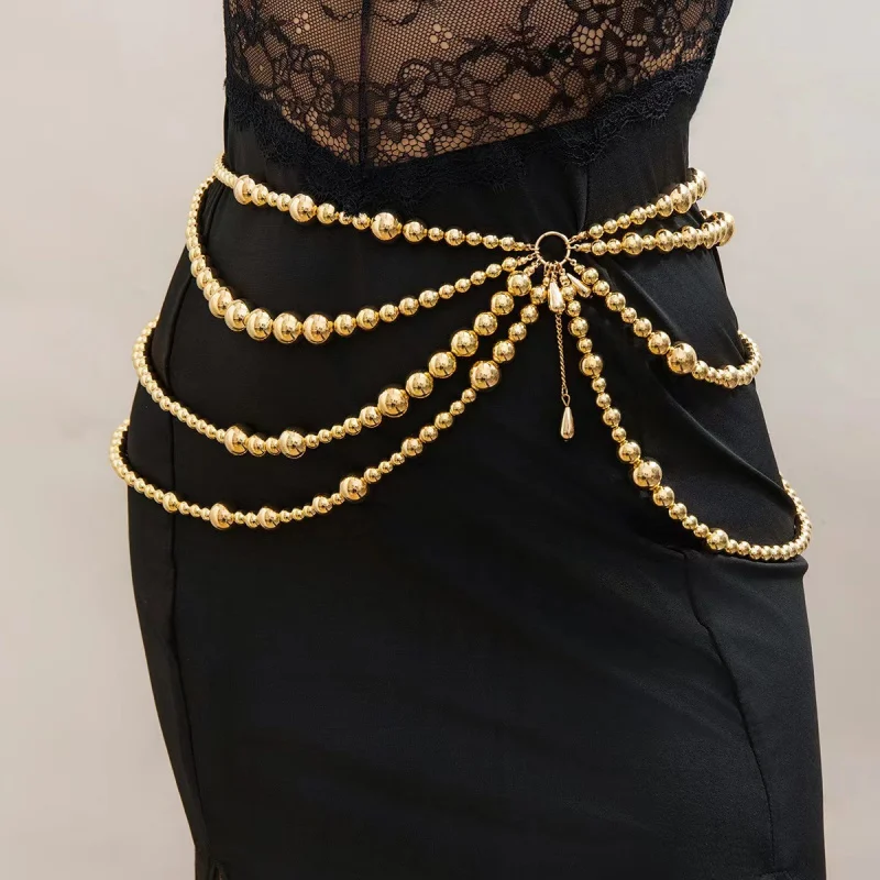 New fashion summer bikini body chain bohemian immitation Pearl evening dress accessories for women jewelry accessories wholesale