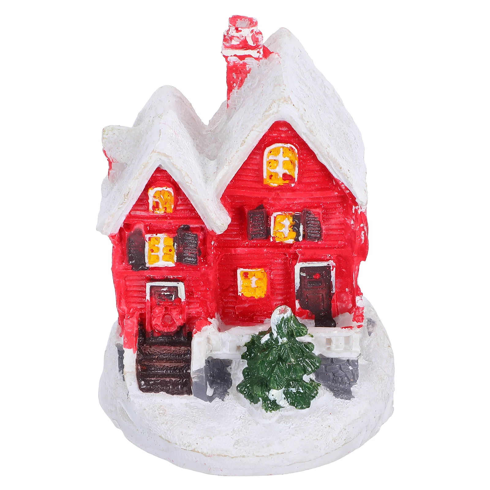 

Resin Mini Christmas Snow House Holiday Tabletop Decoration Winter Village Scene Ornament Holiday Decorations Resin Snow House