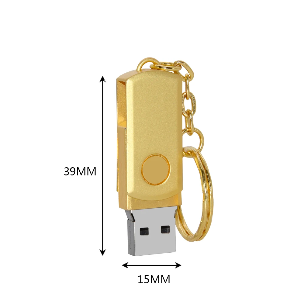 USB3.0回転式USB3.0フラッシュドライブ64GB無料キーホルダーペン ドライブ32GBミニメタルメモリースティック16GBゴールドペンドライブUSBスティック