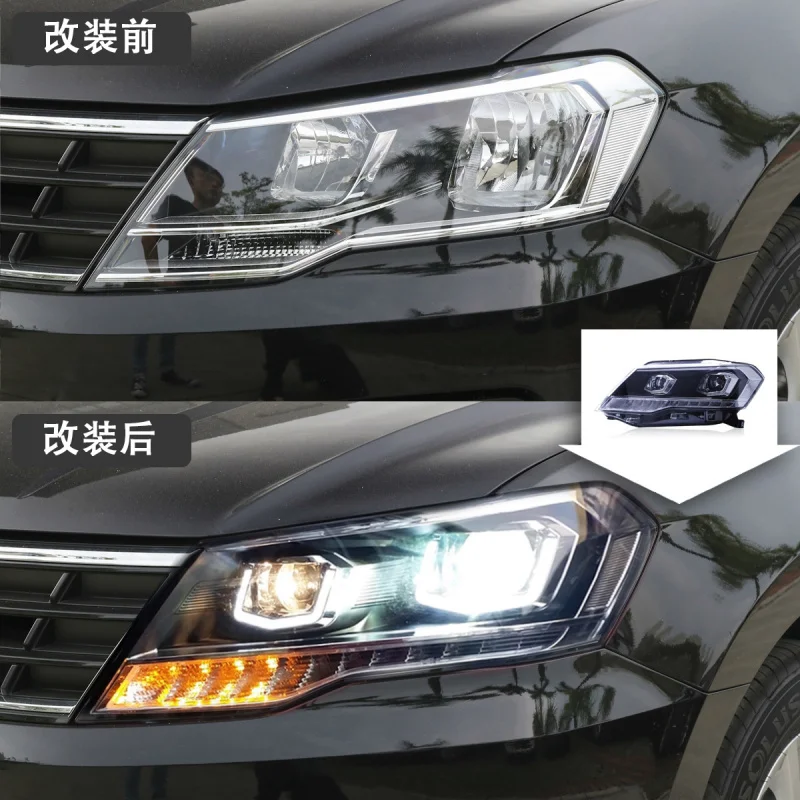

Suitable for 17-19 Volkswagen Jetta Assembly Modified LED Lens Headlight Daytime Running Light Flowing Turn Signal Lig