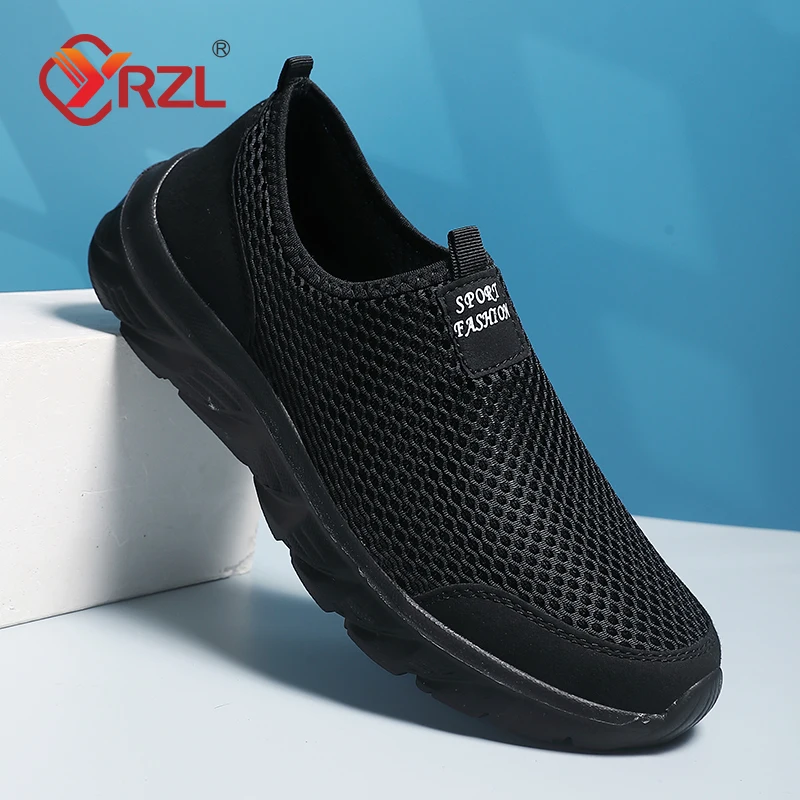 YRZL Fashion Men Casual Sports Shoes Lightweight Breathable Jogging Trainer Sneaker 2024 Comfortable Outdoor Walking Sneakers