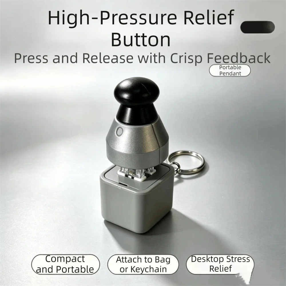 Light Up Pressure Cooker Voice Keychain Bag Pendant 7cm Voice Keychain Keyboard Clicker Button Sound Pendant Party Small Gift