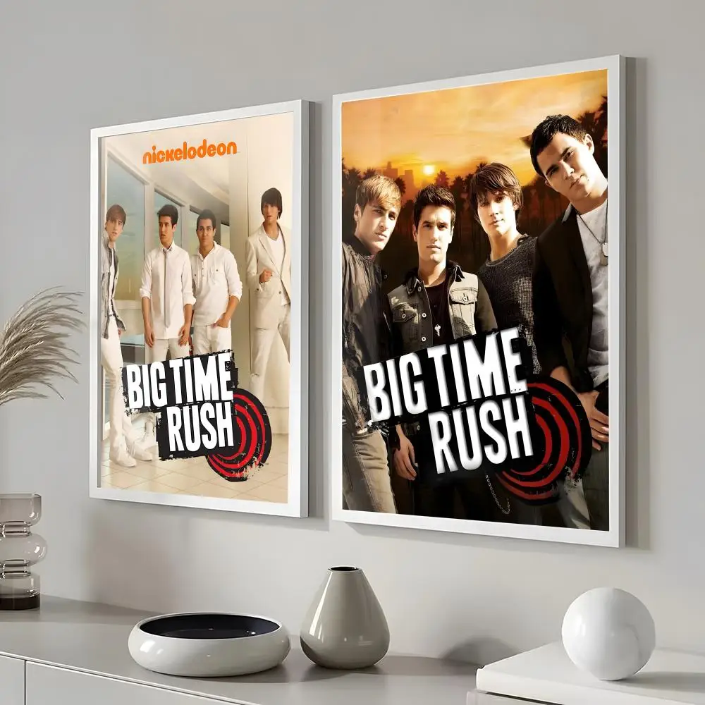 هدية ملصق Big Time Rush مع مطبوعات لتزيين غرفة النوم المنزلية وغرفة المعيشة والعرض