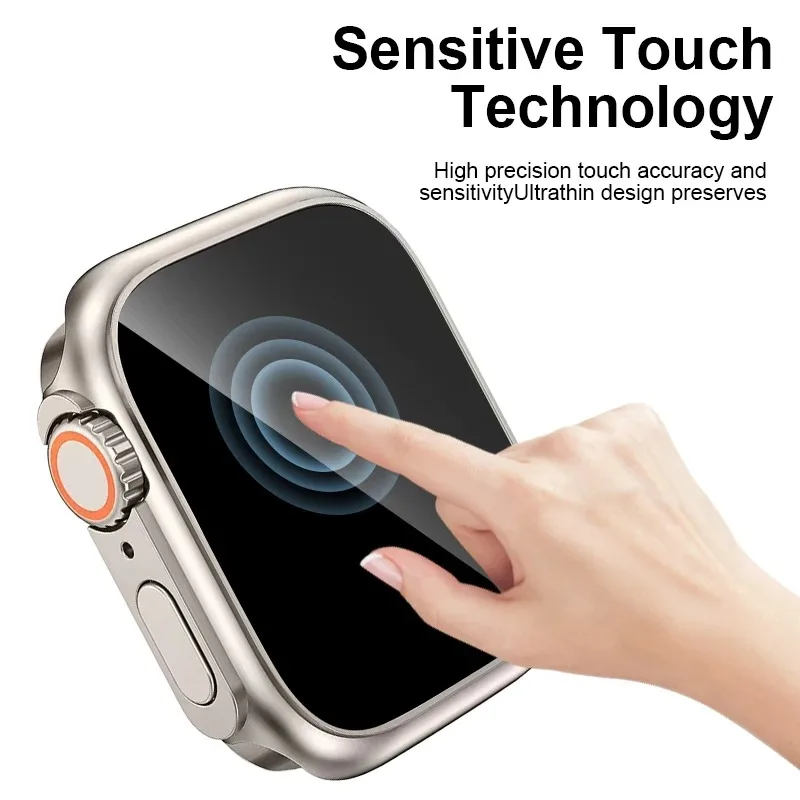 Housse de protection d'écran pour Apple Watch, 46mm 45mm 44mm 40mm 41mm, PC dur HD/boîtier de confidentialité iwatch 10 9 8 7 SE 6 5 4, changement vers Ultra