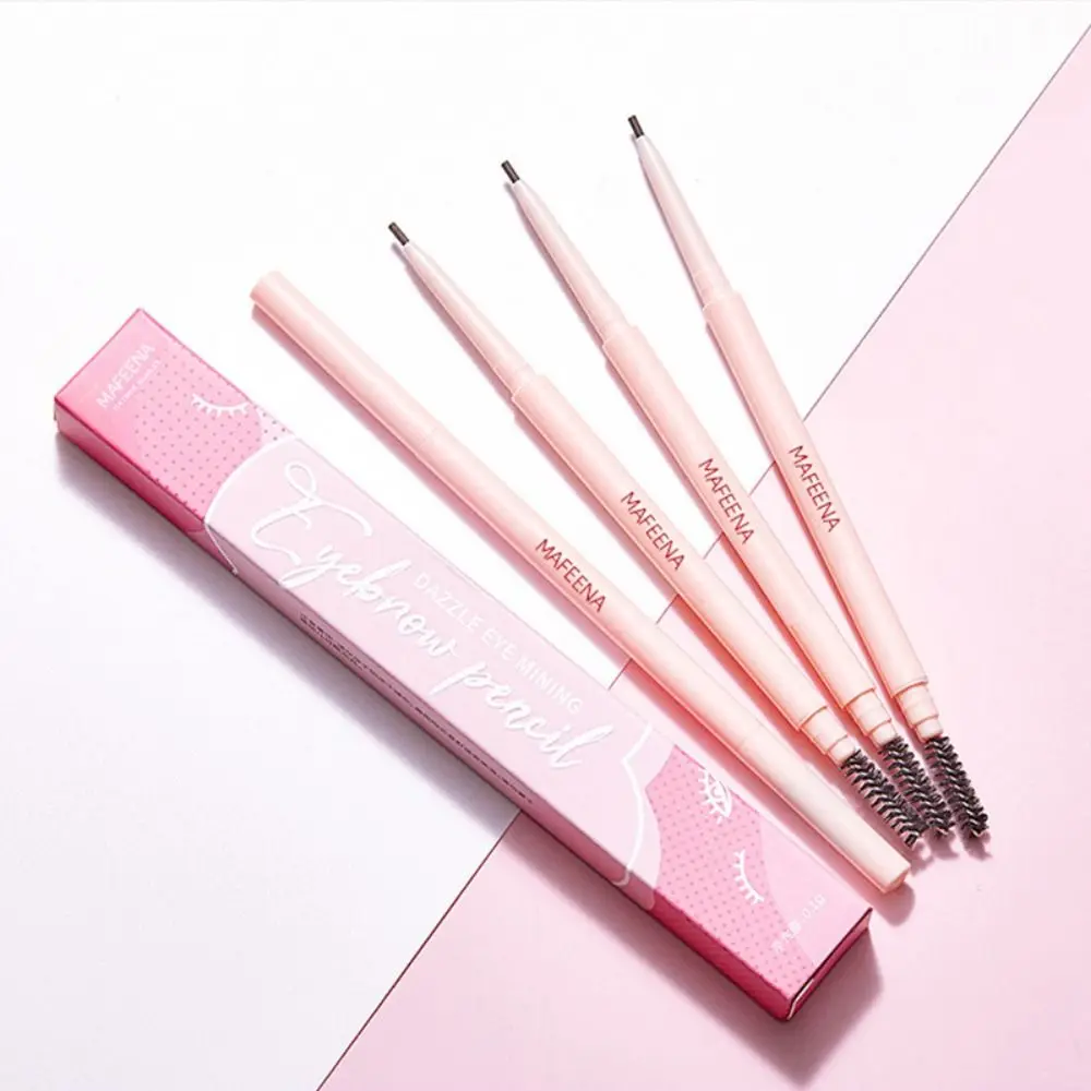 Gift 1.5mm Double-Ended Eyebrow Pencil Ultra Fine 2 in 1 Fine Brow Definition Shaper Portable Beginner's Makeup Eyebrow Pencil