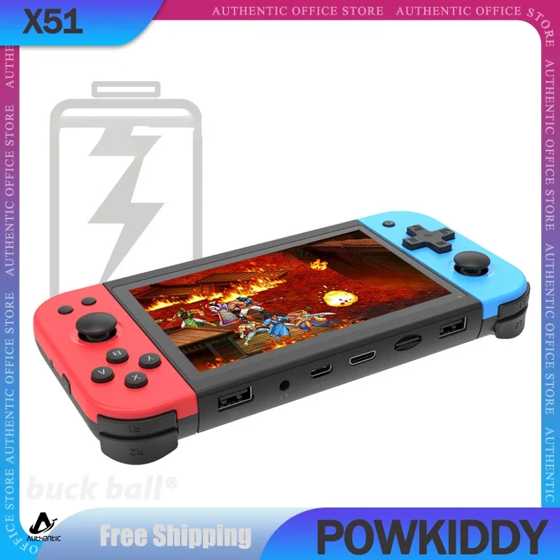 

X51 Handheld Game Console Retro Overlord Box Pocket Arcade Simulator Handheld 5 Inch Ips 800*480 Hd Screen Boy's Gifts