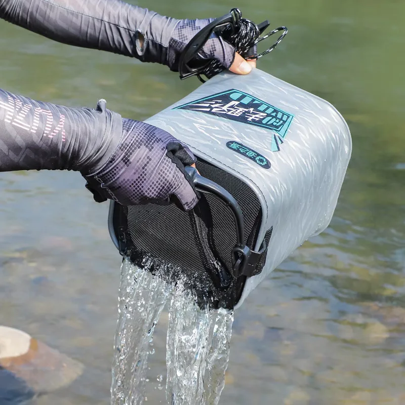 دلو طعم السمك المباشر السميك القابل للطي من مادة EVA: منظم أدوات محمول متعدد الوظائف مقاوم للماء للتخييم في الهواء الطلق #6