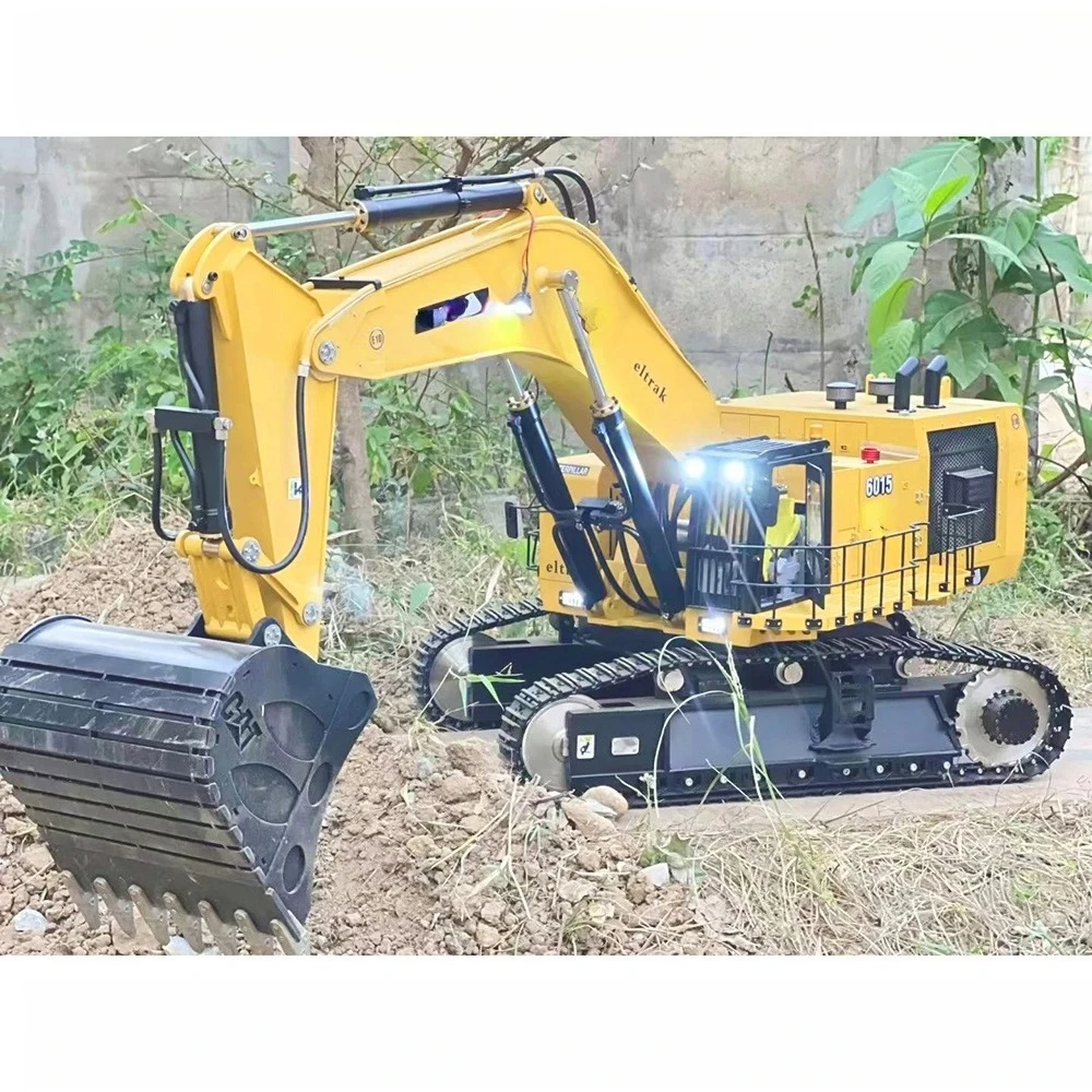 6015B 1/12 RC Hydraulic Excavator Metal Model Whole Machine Brushless Configuration 18 Channels Adult Toy Remote Control Car