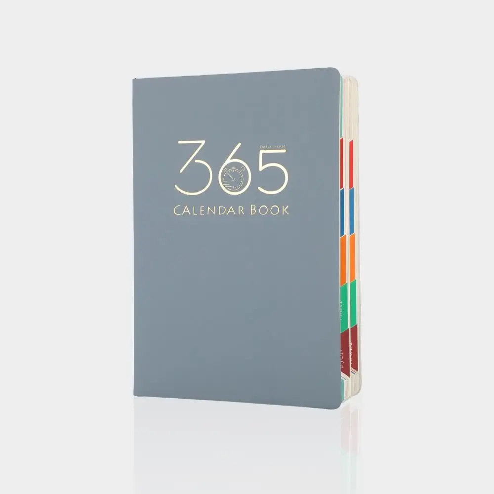 Goals Organizer 320 Sheets A5 Journal Elastic Bond Textured PU Daily Journal Pen Loop Monthly Index Daily Planner Workplace