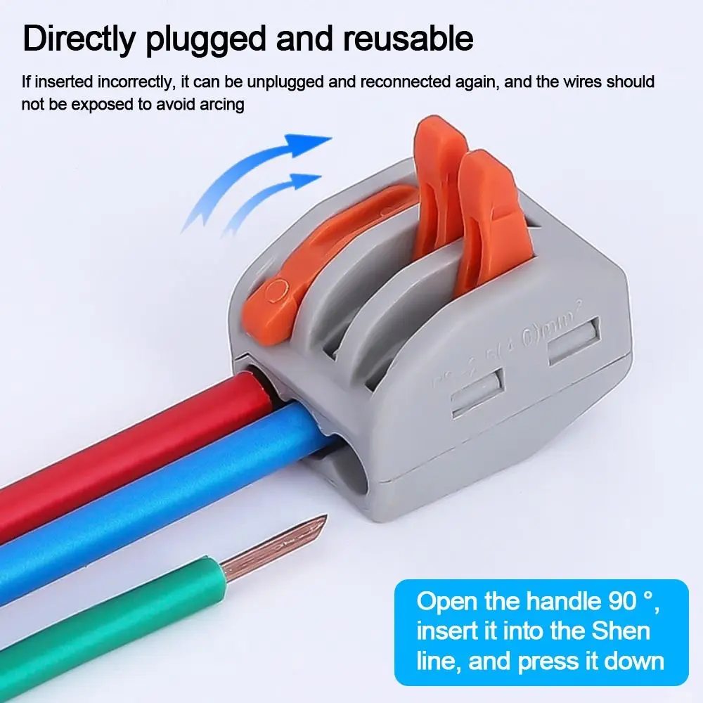 Universal Compact Quick Terminal Block Quick Electrical Cable Splice Small Push-in Terminal Blocks Mini Wire Connector Parts