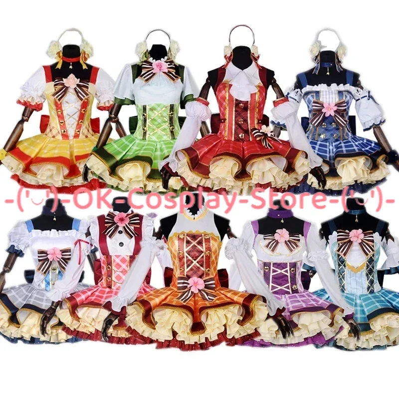 Anime Lovelive Flower Bouquet Cosplay Costume Yazawa Nico Nozomi Tojo Eli Rin Umi Kotori Maki Cosplay Dress love live Costume