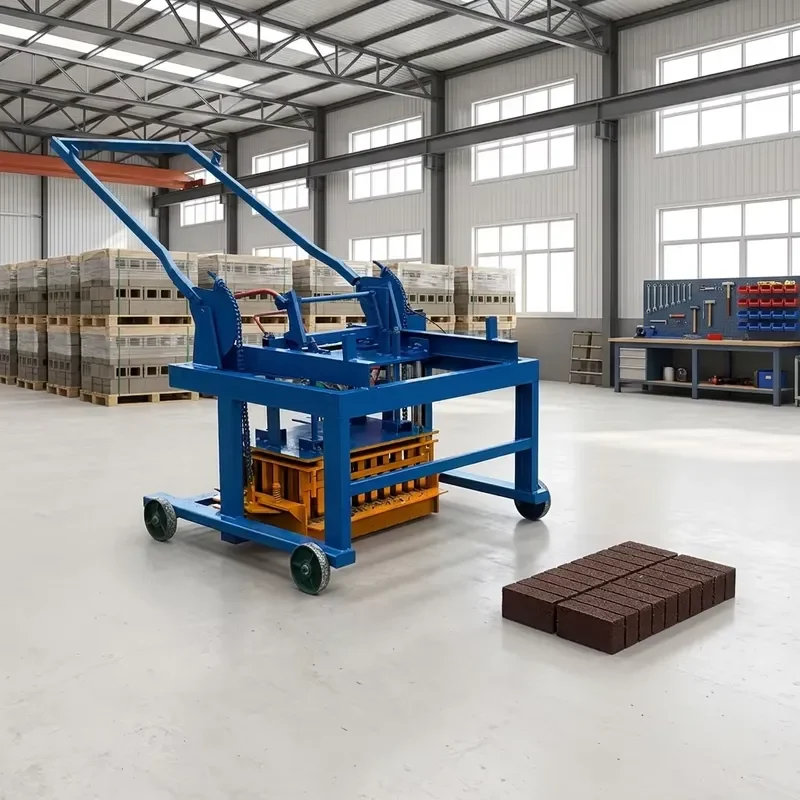 QMY4-45 Interlock Block Making Machine for Small Business Mobile Cement Hollow Brick Machine Low Cost Hydraulic Pressure