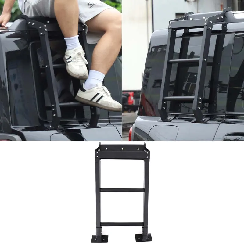 For Haval Raptors 2023 2024 Car Climbing Ladders For Climbing Tools External Accessories Aluminum Alloy Black 1pcs (right)