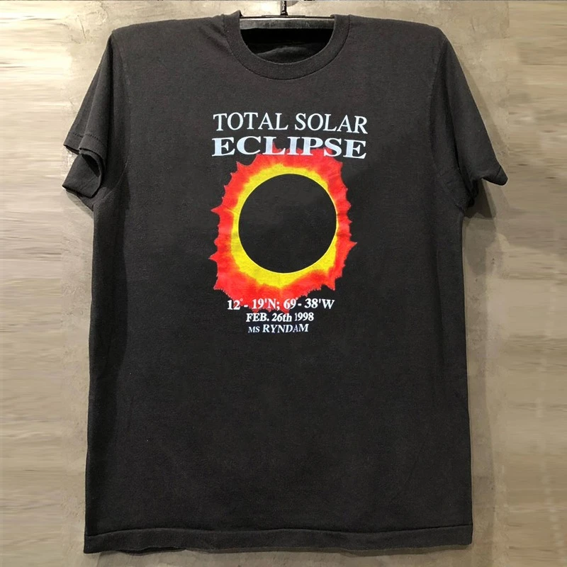 

Мужская летняя футболка с короткими рукавами Total Solar Eclipse Astronomical Phenomenon Total Solar Eclipse Design Sense, модный топ