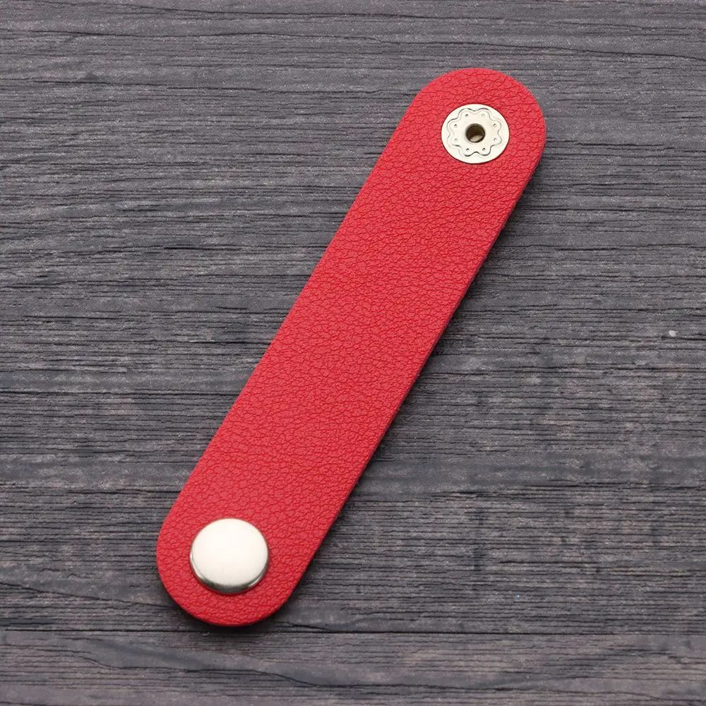 1Pcs Leather Earphone Cord Winder Charger Cable Protector Cord Organizer Cable Winder Cable Management Winder Tie