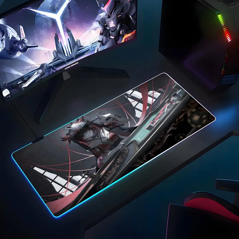 

Honkai Star Rail коврик для мыши RGB резиновый противоскользящий коврик для клавиатуры 40x90 см коврик для мыши игровые аксессуары XXL офисный компьютерный коврик