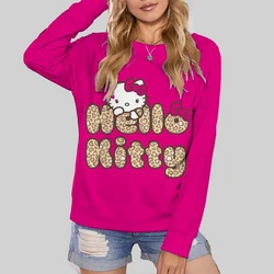 Streetwear Hoodies HELLO KITTY Printed Women Sweatshirt Autumn Winter Long Sleeve Harajuku Pullovers Hooded Sweater sudadera