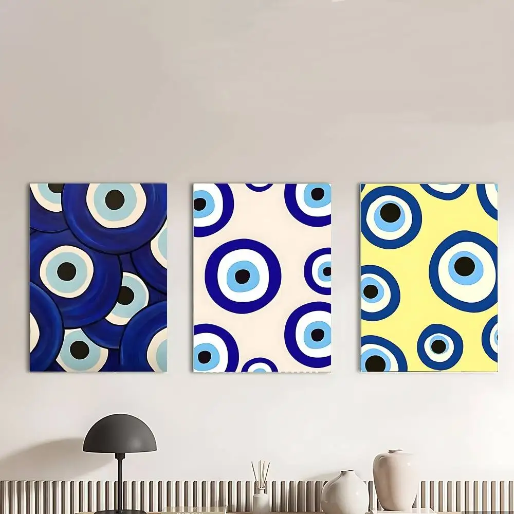 ملصق فني على شكل عين الشر بدون مؤطرة ملصق كرافت نادي بار ورق عتيق ملصق جداري فني ملصقات دراسة غرفة النوم