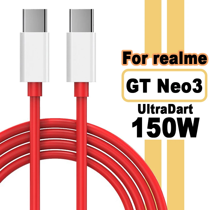 150W UltraDart SUPERDART Charge Cable USB Type C Charger For Realme GT Neo3 Neo5 GT2 Explorer Master