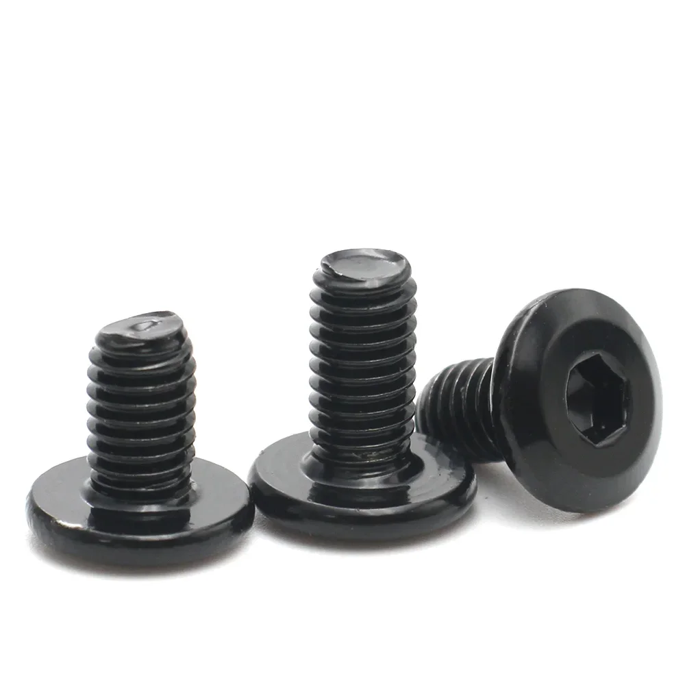 50-10PCS Black 304 Stainless Steel M3 M4 M5 M6 M8 Hexagon Hex Socket Hypotenuse Flat Head Screw Bolt for Down Side Furniture image 3