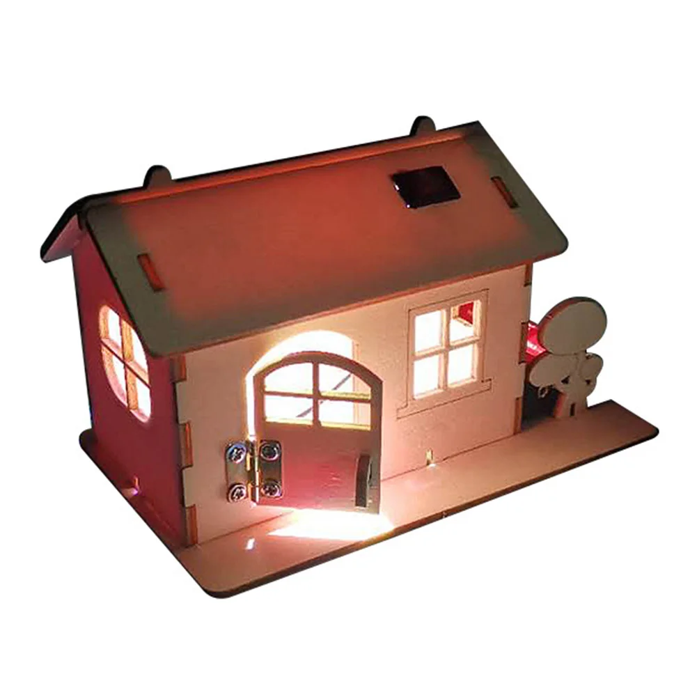 

DIY Jigsaw Puzzle Toy Simulation Cabin Wooden Child 3D Handmade Wood House Model School Projects Teaching Educational Equipment