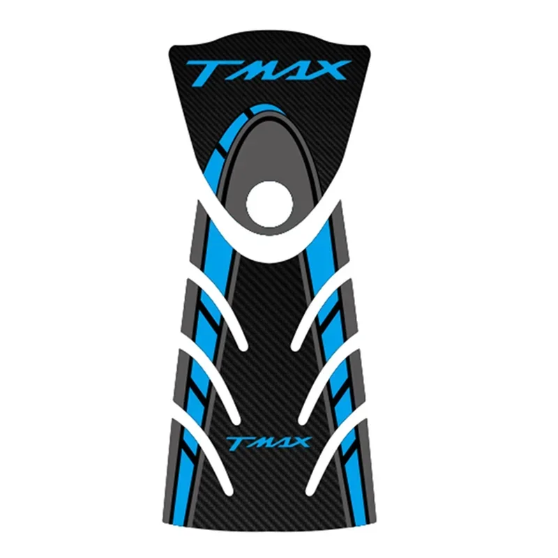 FOR YAMAHA TMAX 530 Motorcycle Fuel Tank Protector 3D Gel Sticker Decal - Blue