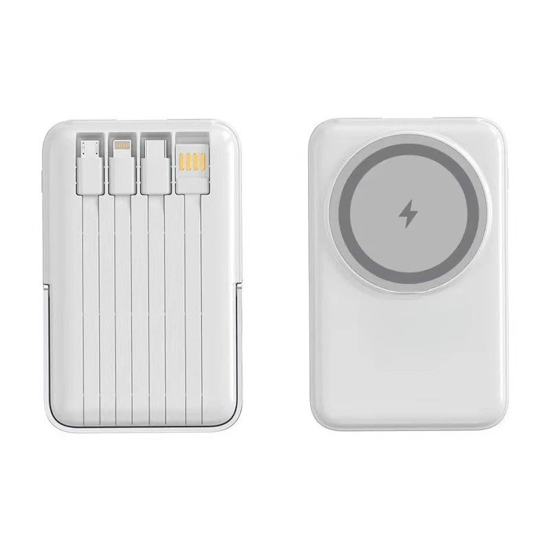 10000mAh para iPhone/Android Carregador portátil sem fio magnético Power Bank com suporte dobrável 22,5W PD carregamento rápido