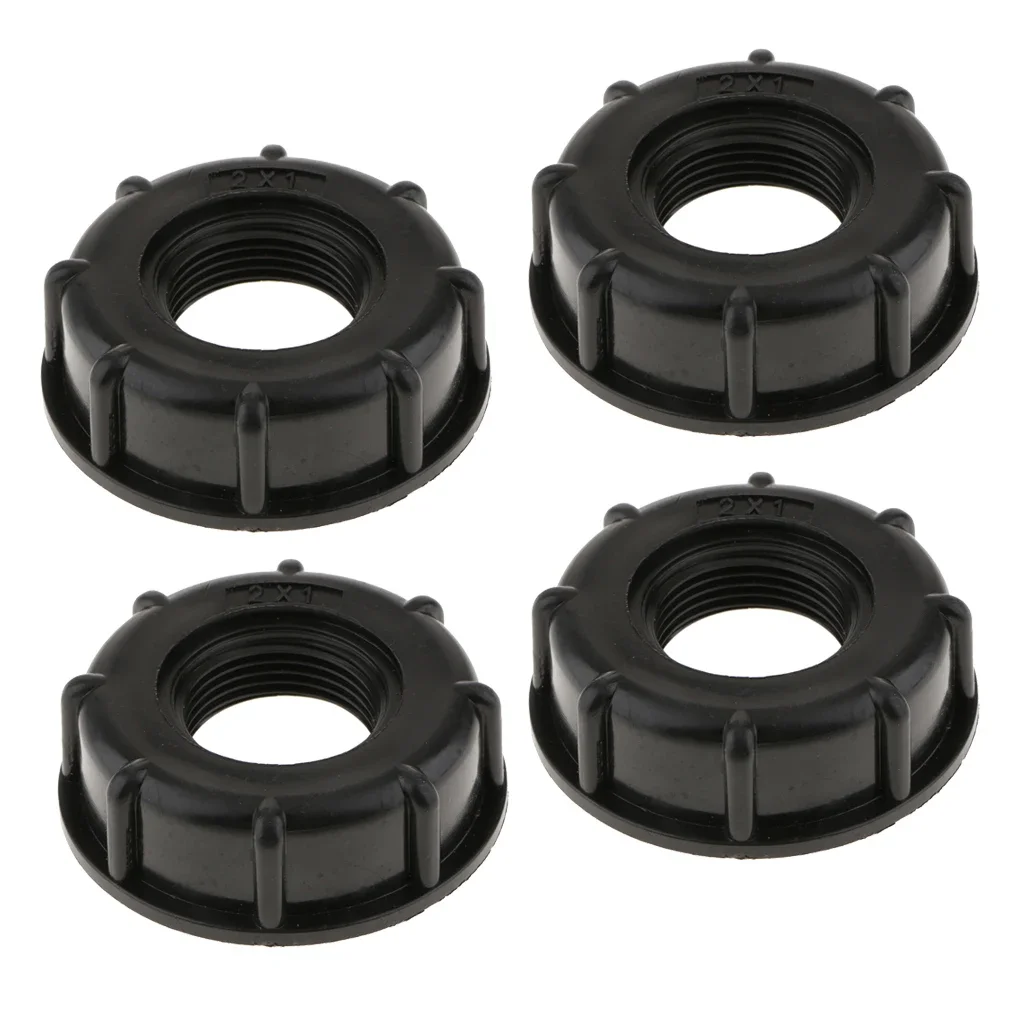 

4pcs Water Tank Connector Bulkhead Tank Fitting, (1inch) IBC Tote Tanks Drain Adapters - Thick Thread