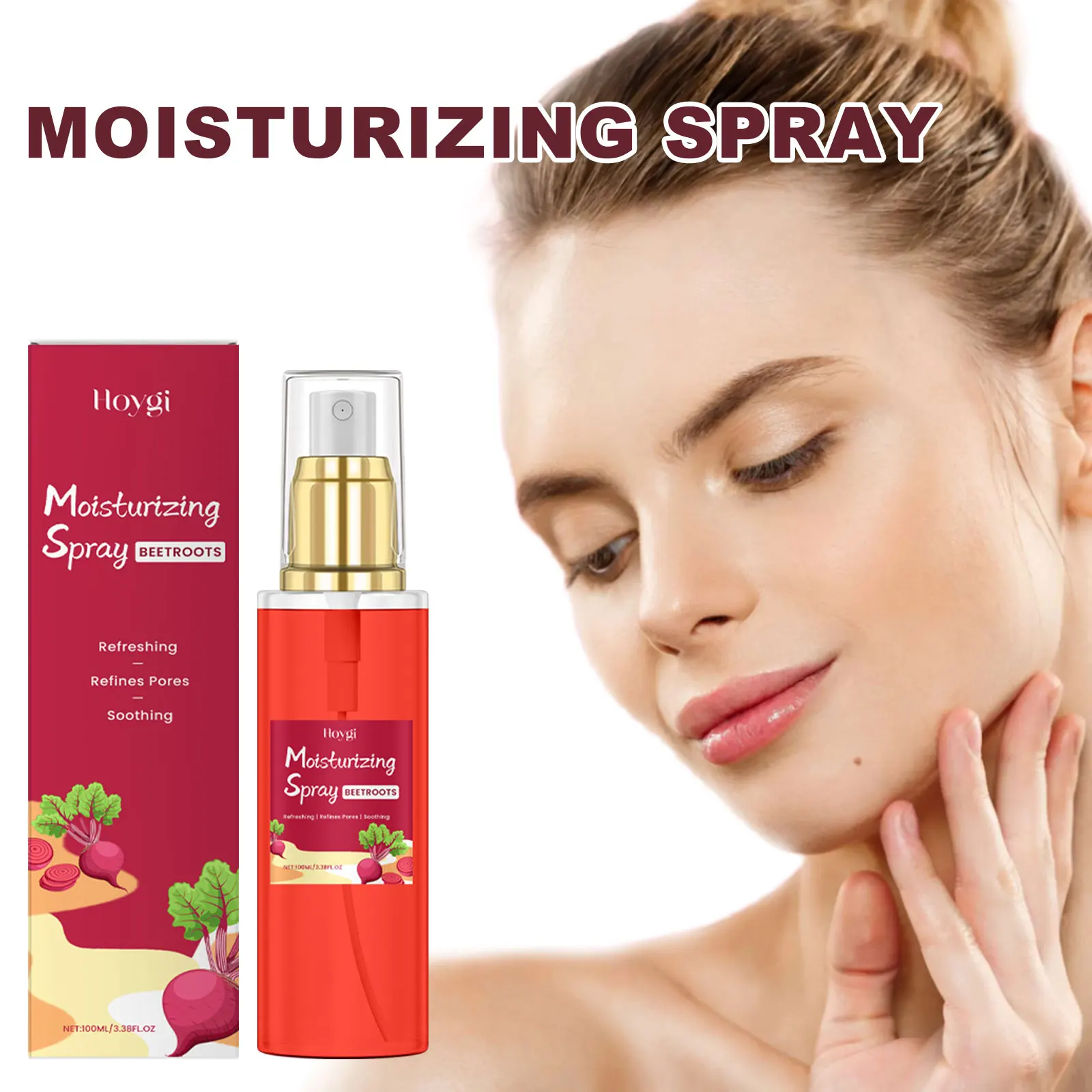 

Beetroot Moisturizing Spray Even Skin Tone Oil Control Improve Fine Lines Gently Repair Brighten Refresh Nicotinamide Face Spray