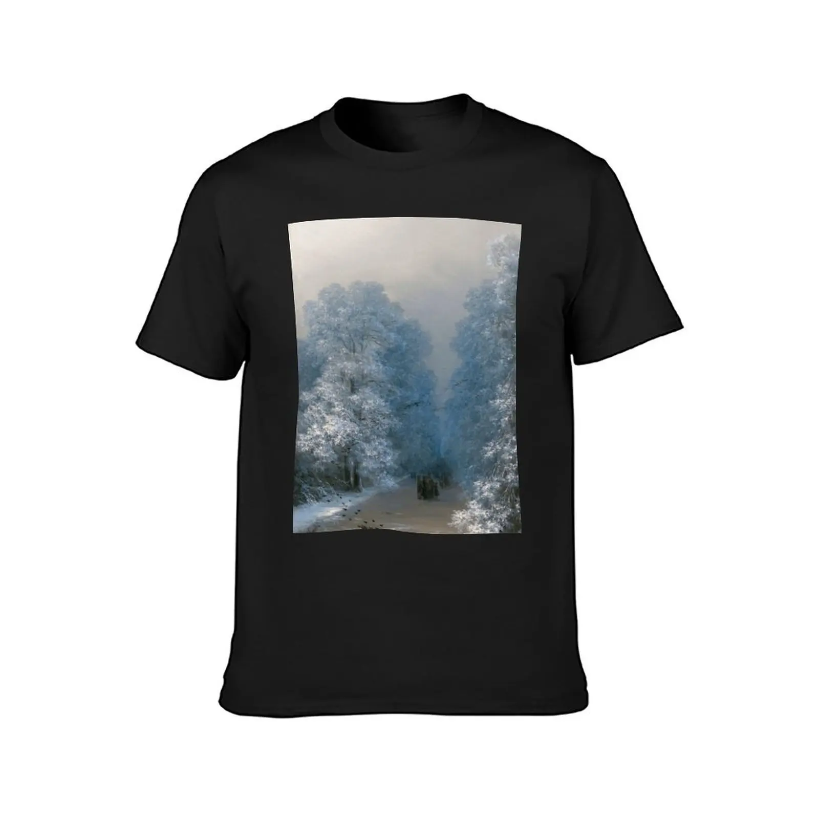 Ivan Aivazovsky Winter Landscape (1876) T-Shirt Aesthetic clothing graphics mens tall t shirts