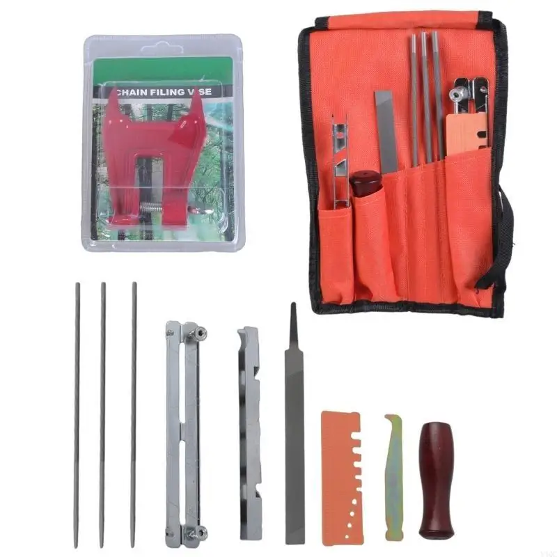 

Complete Chainsaw Sharpening File With Multiple Round Files for Garden Tool Y4QC